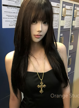 Vintage古着金色十字架项链