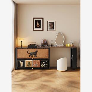 【香港包邮包安装】碳钢制中古风梳妆台斗柜一体复古主卧室