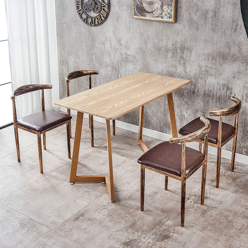 【香港澳门包邮】铁艺牛角椅子彷实木靠背凳子简约餐椅咖啡奶茶店,住宅家具,餐椅,淘宝优惠券,粉丝福利购,淘宝优惠卷