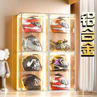 【香港澳门包邮】安全帽收纳柜机车帽子家用模型柜安全帽展示盒机
