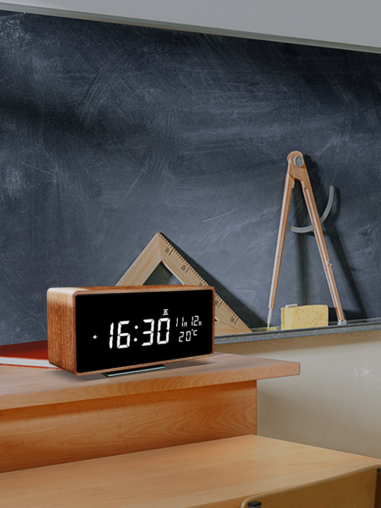 TMALL ELF 스마트 알람 시계 오디오 통합 음성 제어 전자 시계 데스크탑 시계 진자 테이블 장식 하이 엔드