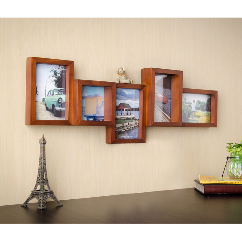 欧美风格实木相框照片墙简约创意连体挂墙家用装饰相框架厂家直销