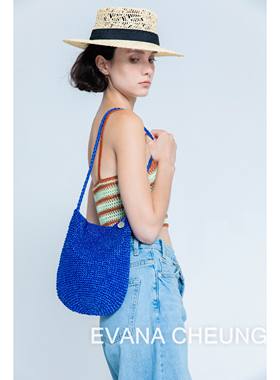 【正品现货】EvanaCheung澳洲品牌【璀璨人生蓝宝石】手工编织包