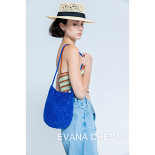 【正品现货】EvanaCheung澳洲品牌【璀璨人生蓝宝石】手工编织包