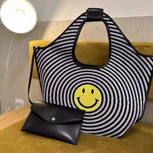 【正品现货】澳洲品牌EvanaCheung【菜篮子系列】笑脸包托特包