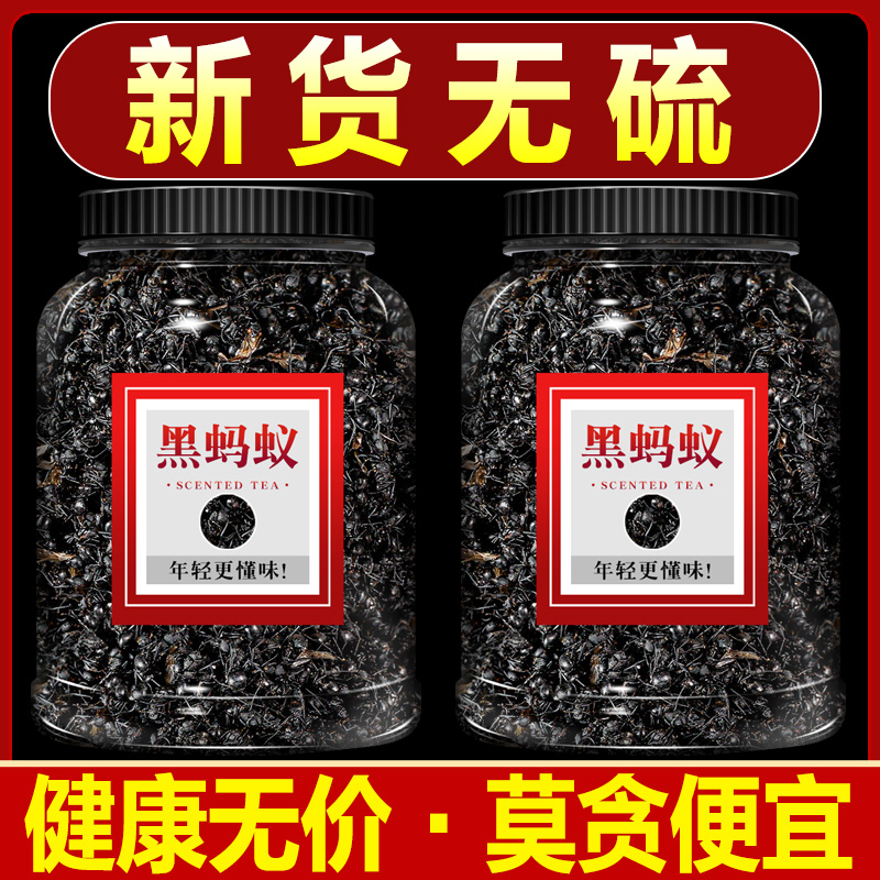 黑蚂蚁中药材500g克正品长白山黑蚂蚁干蚁拟黑多刺蚁养生泡酒料