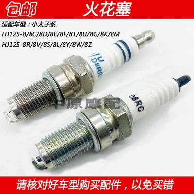 适用豪爵太子HJ125-8/8C/8E/8F/8K/8T/8U/8R/8S/8V/L摩托车火花塞