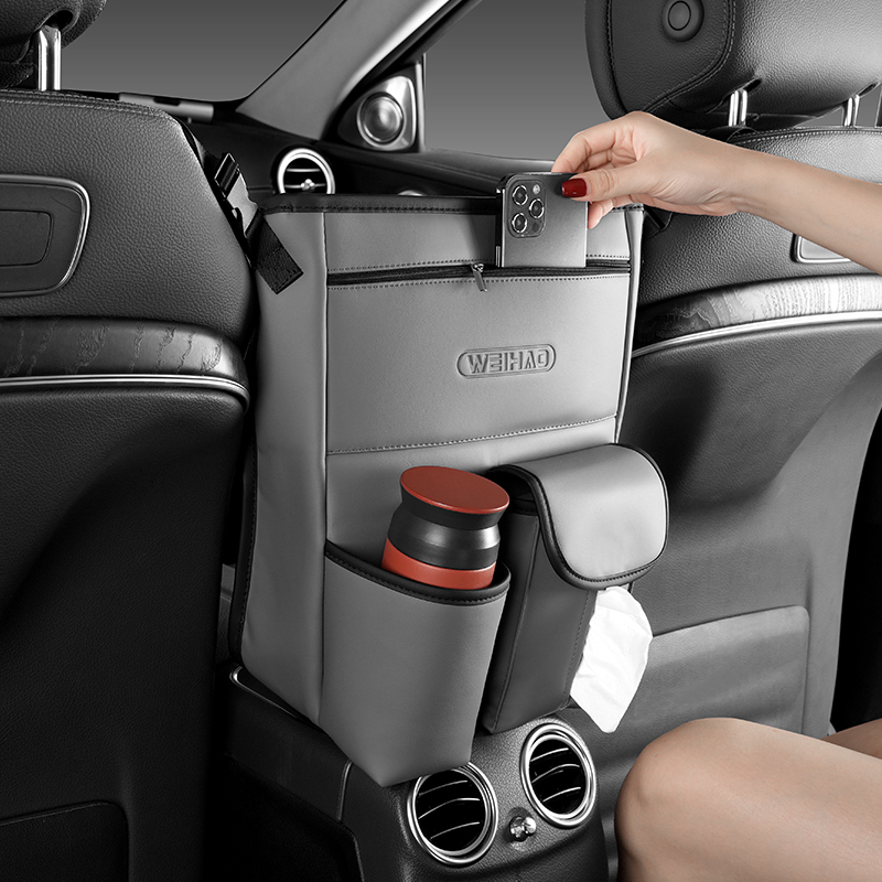 车用座椅中间网兜汽车扶手箱收纳盒储物网兜前后排挂袋车载内用品