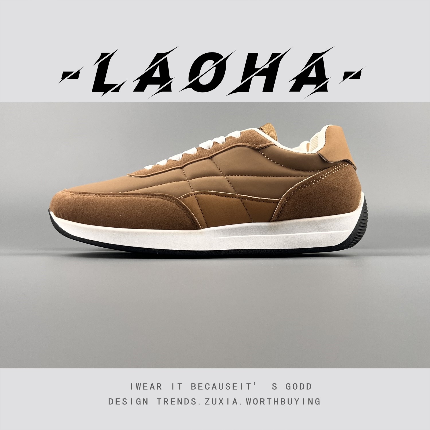 稀缺外贸欧洲站男士德训鞋爆款百搭时尚休闲鞋网面运动低帮阿甘鞋