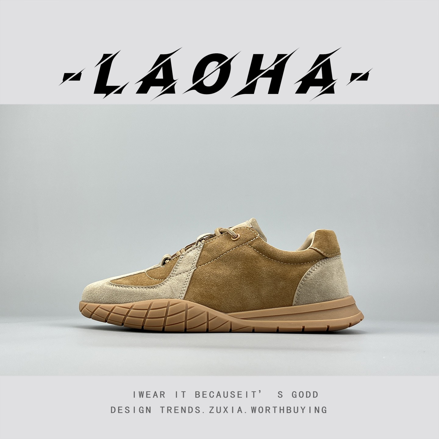 外贸复古新款男士英伦时尚休闲运动鞋户外徒步百搭板鞋旅游阿甘鞋