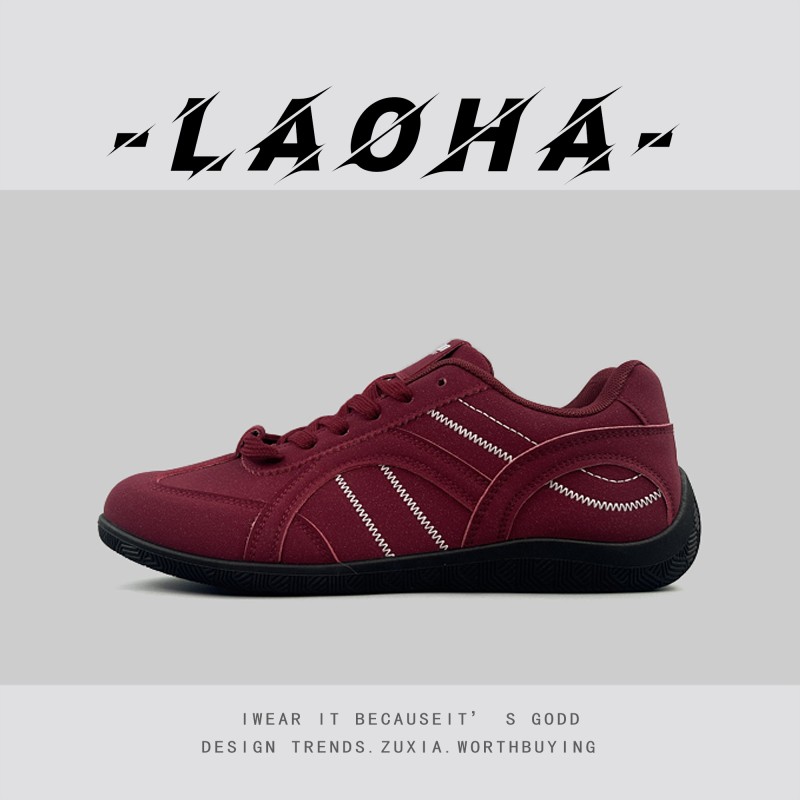 超值外贸时尚耐磨平底德训鞋小众港风高品质男士秋季低帮软底板鞋