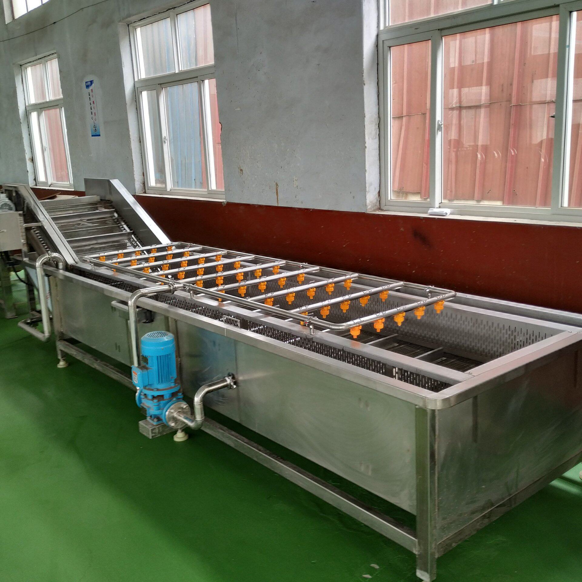 波菜清洗风干去水流水线设备 蔬菜净菜加工设备 气泡洗菜机 8