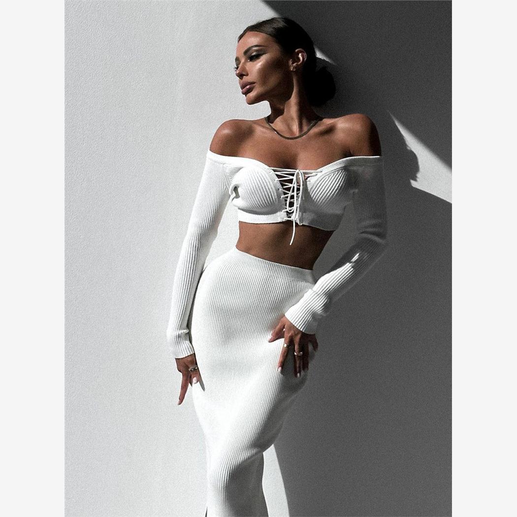 Knittedskir欧美性感紧