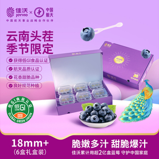 现采现摘 鲜果浆果水果 佳沃云南蓝莓6杯装 当季 包邮 单果径14mm