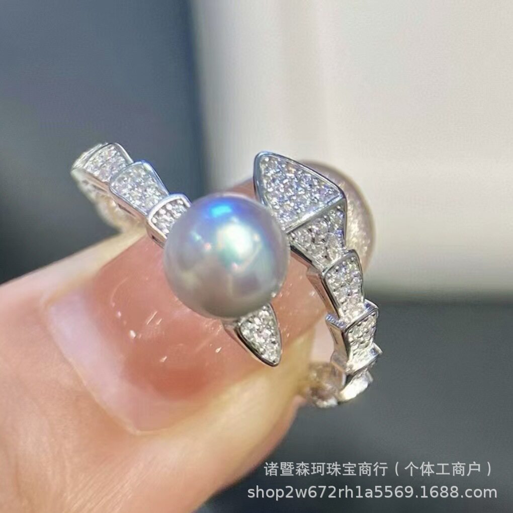 特价海水真多麻S925纯银灵蛇颈饰