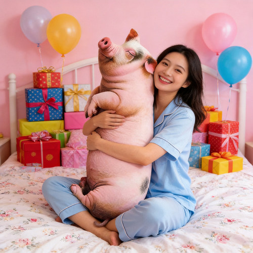 丑萌仿真猪抱枕180cm超大号礼物