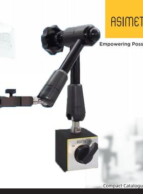 Asimeto德国安度 602-03-1 万向型磁性表座通用轴套8mm磁力表座架