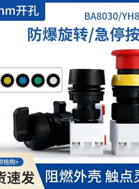 按钮开关带灯按钮BA8030自复位带灯按钮220V380V