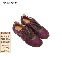 【SALE】徐梦洁同款【WMWM】牛皮尼龙拼接麂皮绒运动鞋2025秋冬鞋