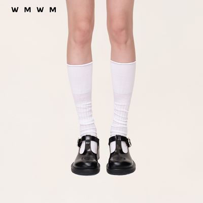 WMWM圆头玛丽珍厚底鞋