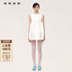 缎面花苞连衣短裙流行秋冬高级感设计感女装 WMWM 裙装