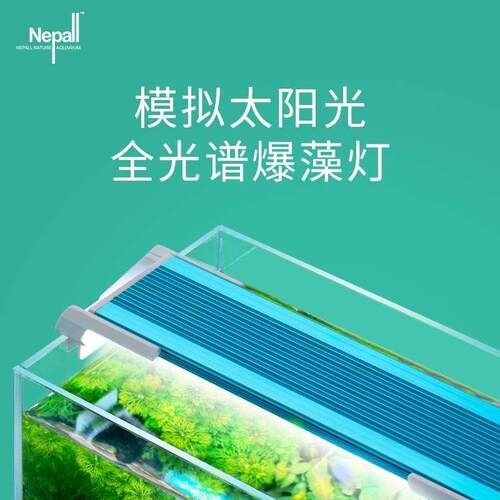 Nepall鱼缸灯水草灯led全光谱专业WRGB草缸灯小型爆藻灯照明防水