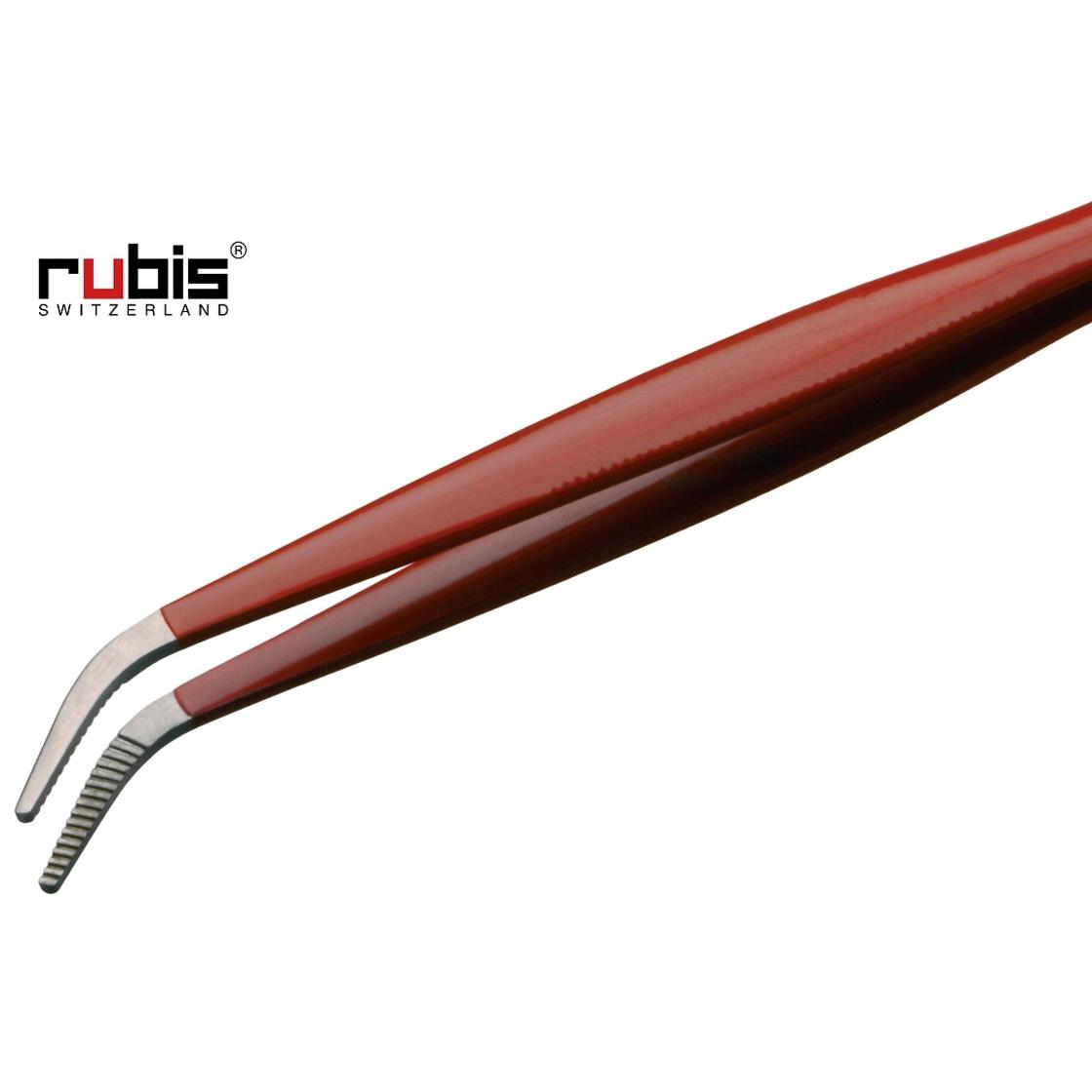 Rubis镊子615I-SA rubis tweezers 弯头带齿镊子 防滑镊子