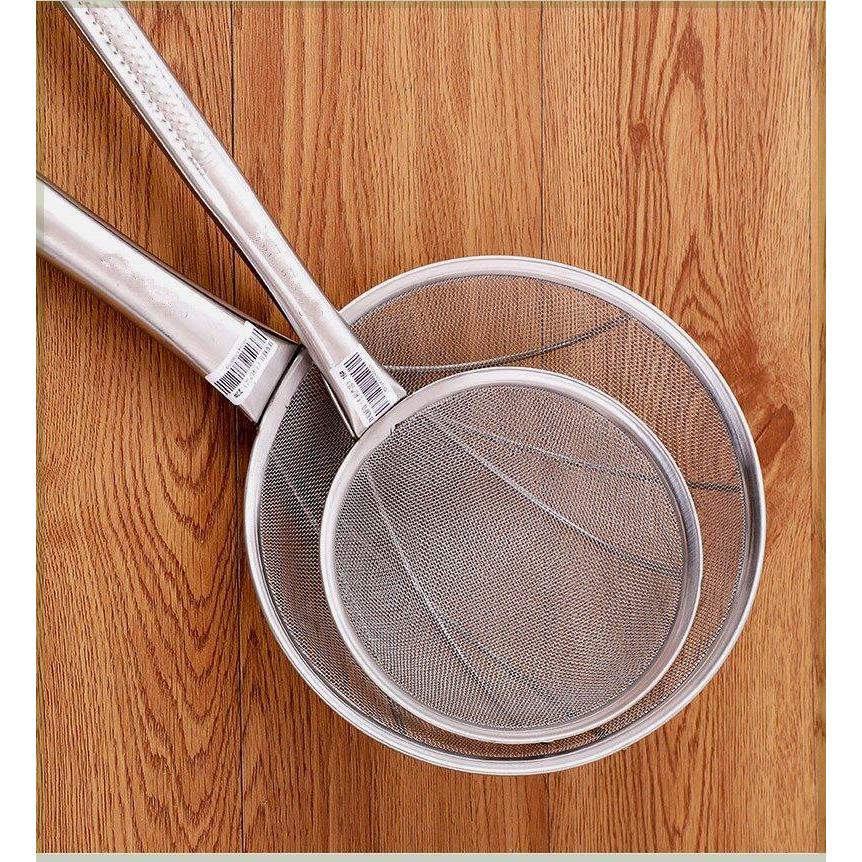 不锈钢捞勺商用笊篱家用厨房大号细网漏网圆形捞面漏勺过滤网油炸