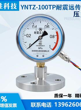 YNTZ-100 1MPa 单法兰远传隔膜压力表 DN25耐震远传隔膜压力表