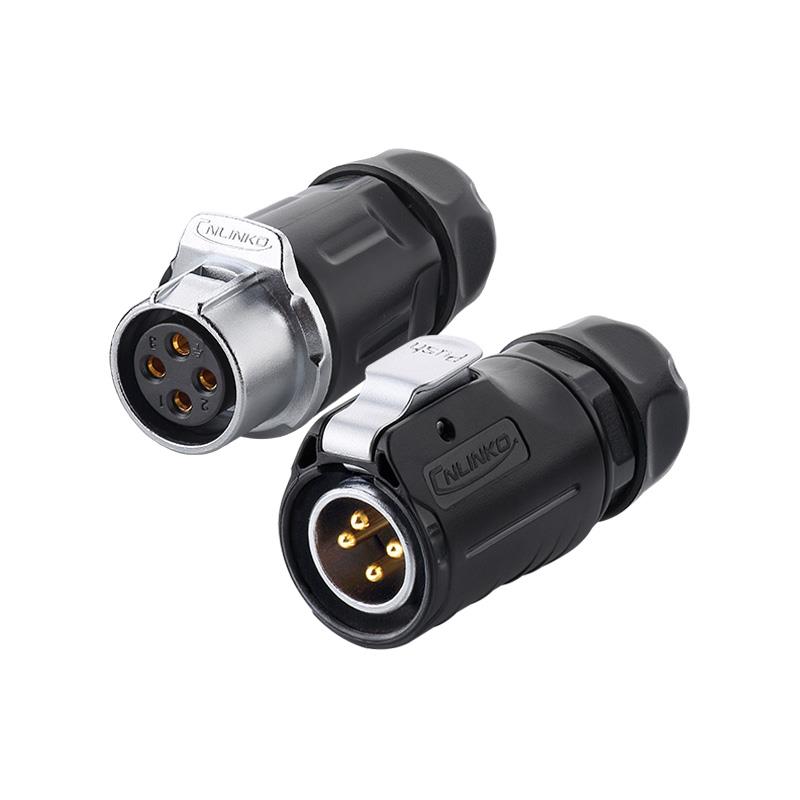 CNLINKO凌科LP20公母对接防水连接器接头空中对插航空插头