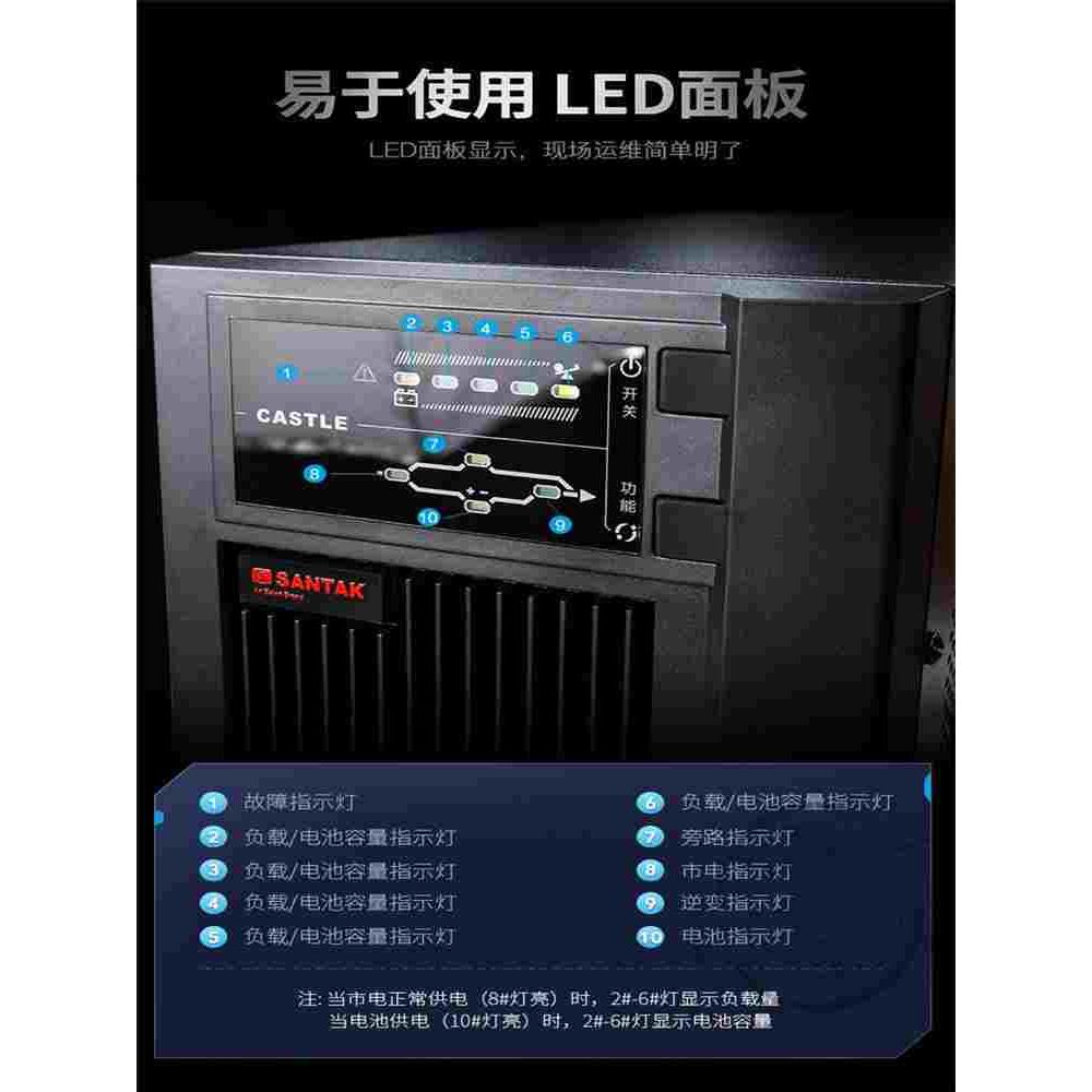 C23KS深圳山特电子SANTAK稳压UPS不间断电源C2KVA1600W服务器电脑