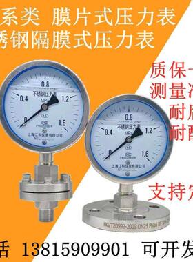 YTP100BFML MF不锈钢隔膜式压力表膜片 DN25dn50法兰压力表衬四氟