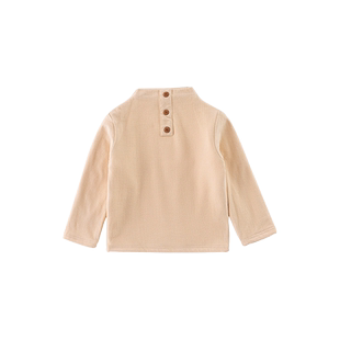 宝宝打底衫秋冬加绒纯棉a类女 男童半高领保暖衣儿童纯色加厚上衣