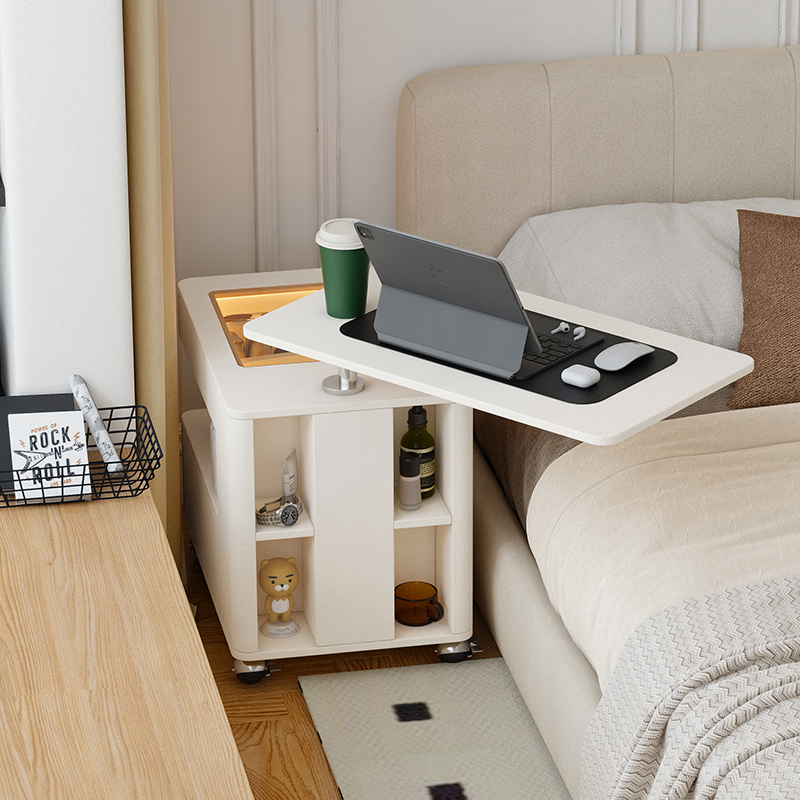 小户型超窄小尺寸床头柜50cm长版卧室现代简约智能床头矮柜可移动