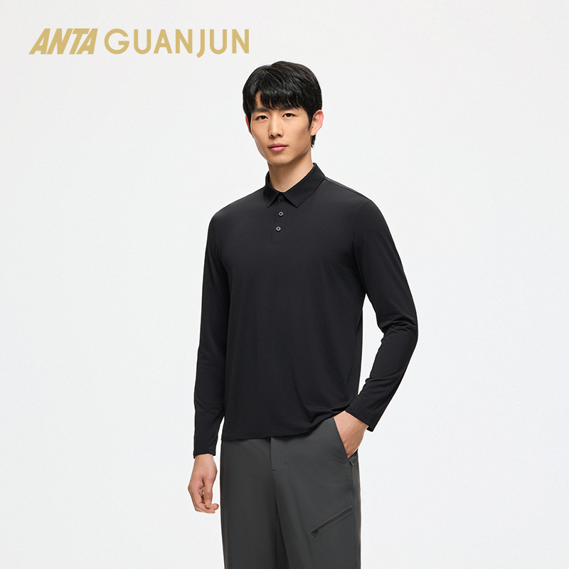 安踏冠军男长袖POLO衫