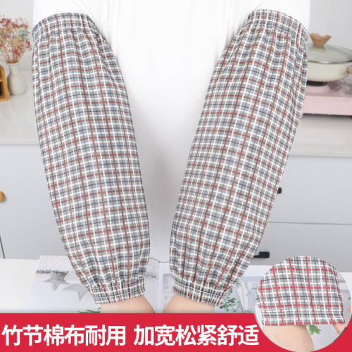 竹节棉布袖套加长加厚宽松耐磨