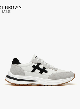 法国VB未毕潮流男鞋秋冬新款轻奢真皮软底复古百搭运动休闲鞋男士