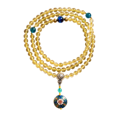 手链黄水晶唐景轩108颗