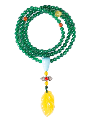 项链念珠水晶手串绿玉髓