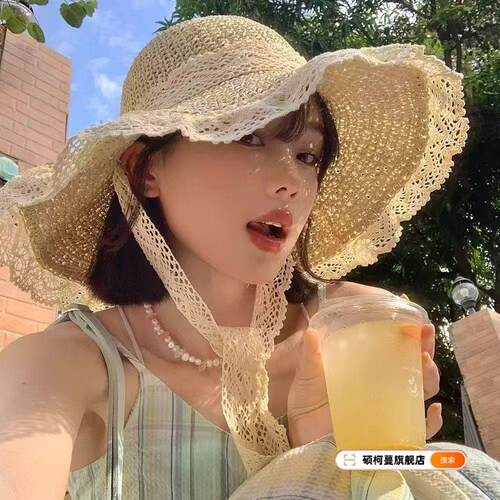 法式大帽檐草帽女2026新款夏季