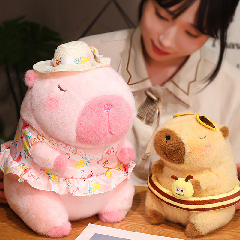 卡皮巴拉公仔流鼻涕毛绒玩具水豚玩偶比吧啦水獭娃娃挂件生日礼物