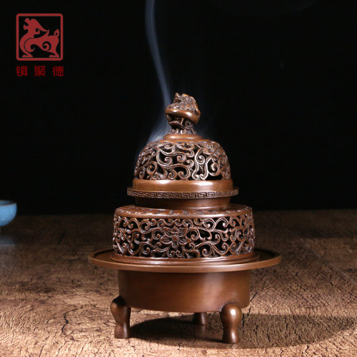 铜聚德纯铜仿古熏炉家用香薰炉