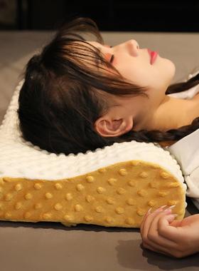 头天凉夏感豆豆绒亚麻枕枕头枕芯用一对装高低记忆棉家dechang枕