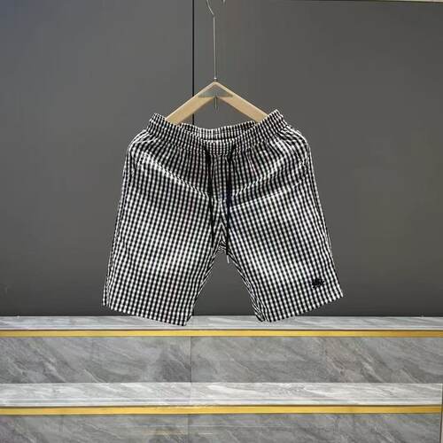 夏季潮牌轻奢格子休闲五分短裤