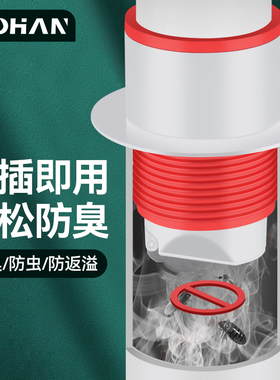 通用洗菜盆面盆洗衣机下水管道防臭密封圈厨房排水管密封塞防返臭