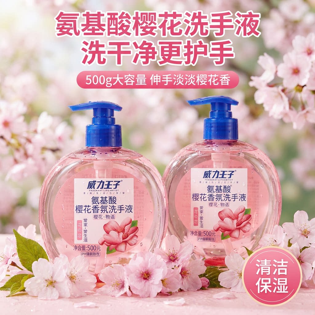 大容量氨基酸洗手液学生护手抑菌