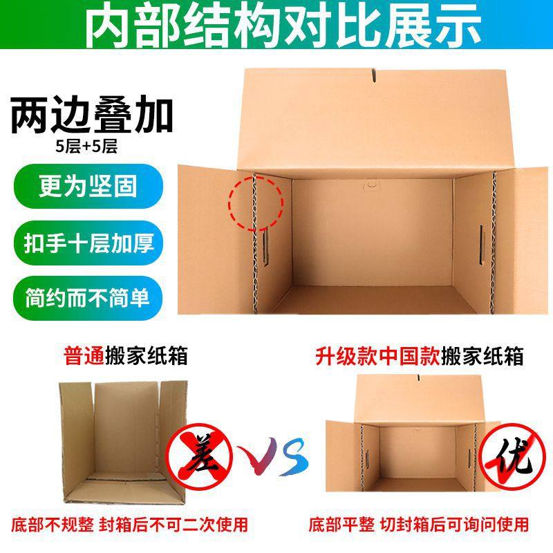 纸箱子打包搬家款免胶带全折叠礼品收纳整理快递打包超硬纸箱