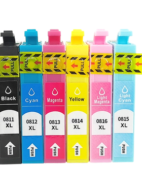 ZSMC适用爱普生T0811 81墨盒Epson Stylus photo 1410墨盒R390 RX590 R270 RX690 R290 R295打印机耗材黑色