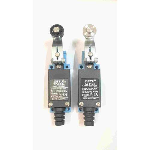 德图DETU限位行程开关TZ-8104滚轮摆臂型 10A 胶轮 不锈钢轮