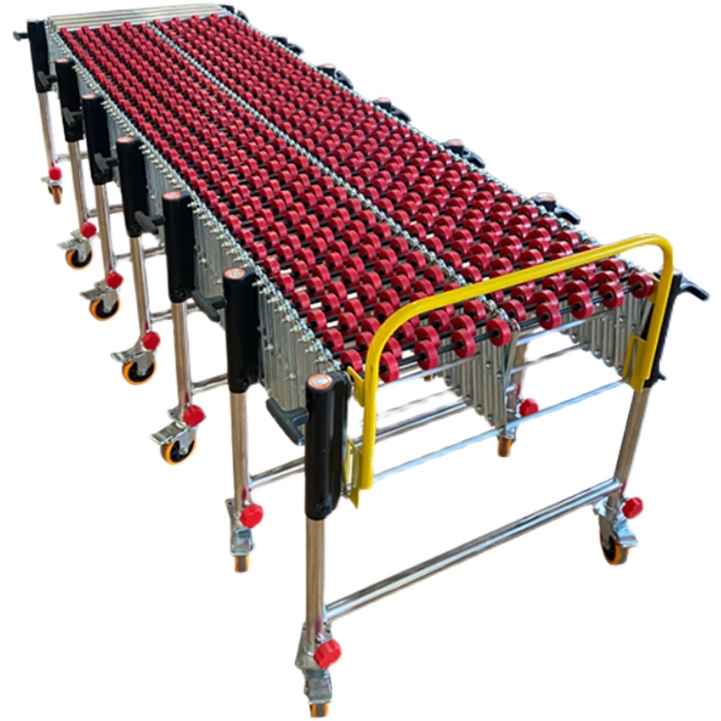 卸车神器轨道伸缩输送机福来轮无动力搬运卸货神器滑梯可升降折i.